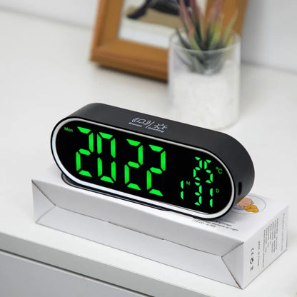 Rechargeable LED Mirror Alarm Clock